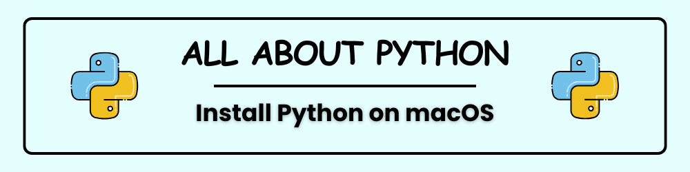 Installing python on macOS